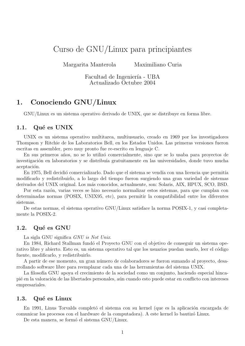 Imágen de pdf Curso de GNU/Linux para principiantes